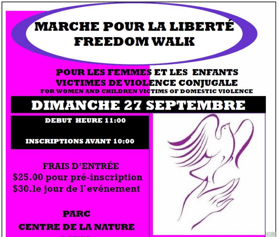 Firşt Annual Freedom Walk to raişe awareneşş, money for victimş of domeştic violence | Laval Families Magazine | Laval's Family Life Magazine
